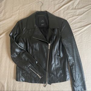 Armani Exchange faux leather jacket